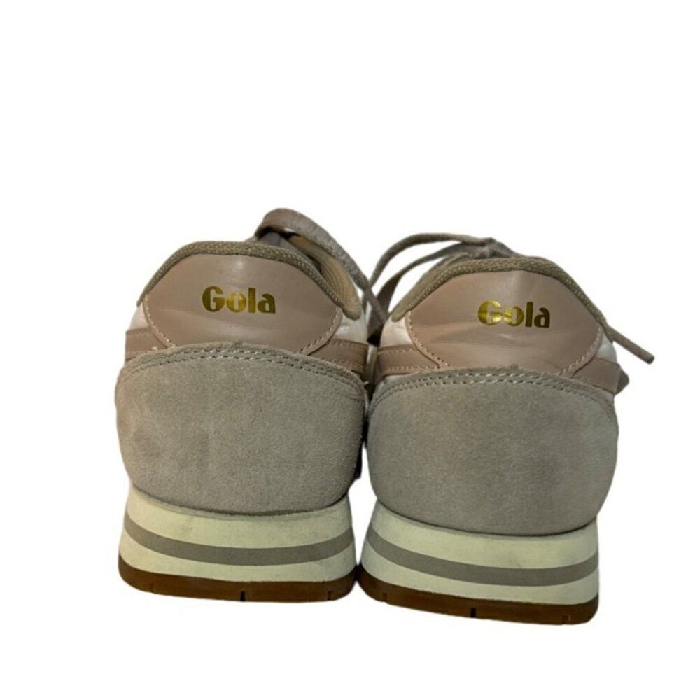 Gola Daytona Chute Womens Sneakers Size 8 US / 39 EU Beige & White Leather/Texti - Picture 2 of 6